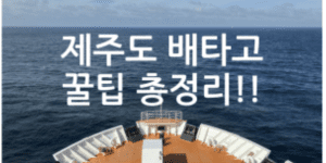 제주도 배타고 여수에서 출발