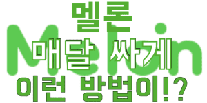 메론 싸게 이용 방법